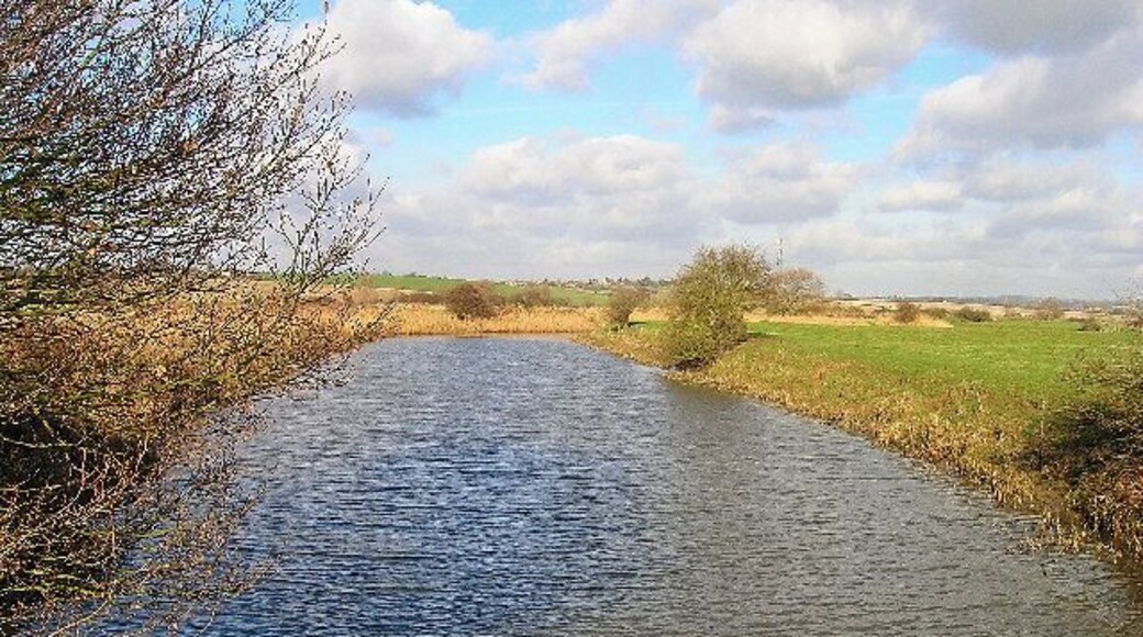 Wallers Haven. Looking north from Horse Bridge, the shadow of which can be seen in the water.