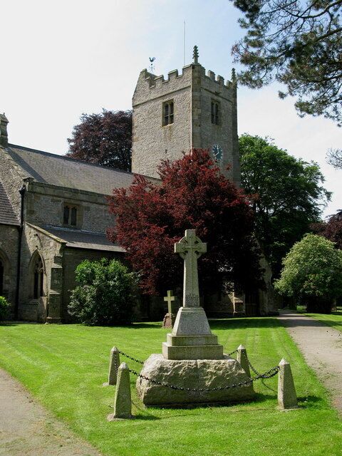 Kirklington War Memorial In St Michael's Churchyard at Kirklington.