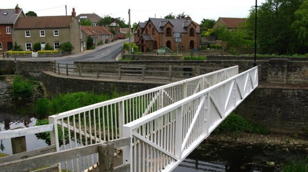 Crakehall Footbridge Looking across Bedale Beck towards Little Crakehall.
