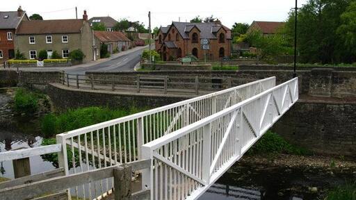 Crakehall Footbridge Looking across Bedale Beck towards Little Crakehall.