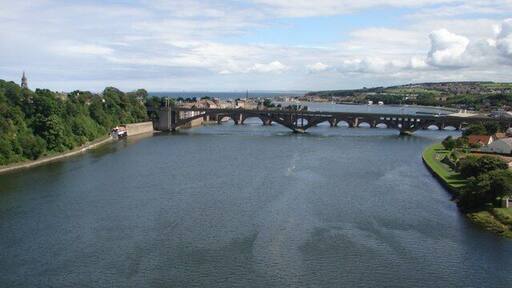 River Tweed from the Royal Border Bridge View from the train.