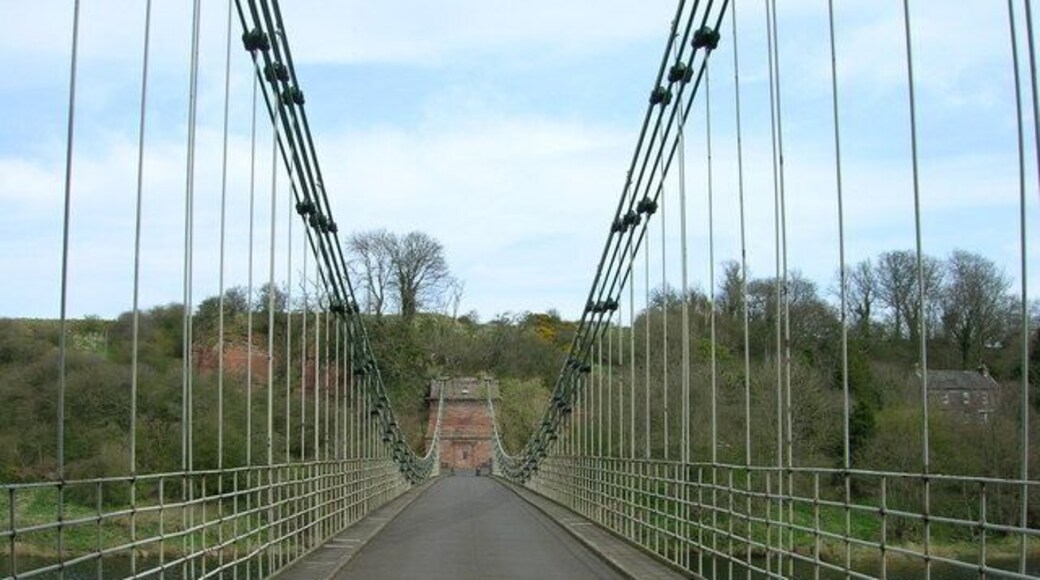The Union Bridge Early suspension bridge over the river Tweed linking England and Scotland.