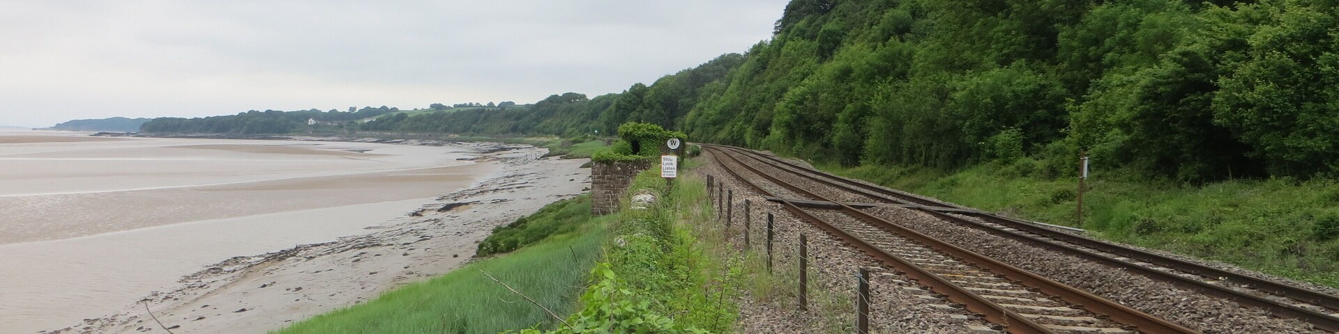 South Wales mainline near Gatcombe on the Severn Estuary - June 2016
