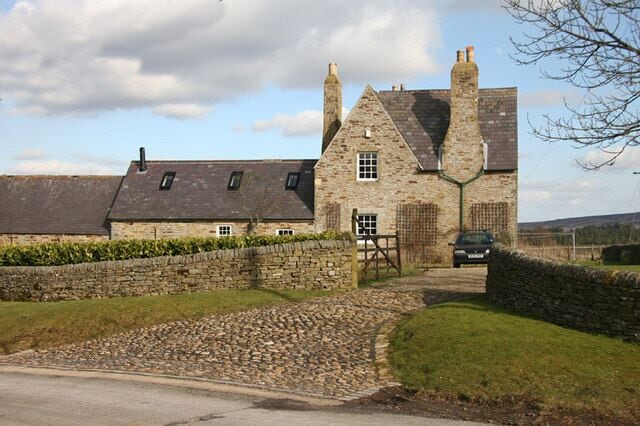 House in Hunstanworth With a cobbled drive.