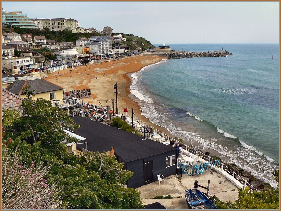 Looking down on The Spyglass Public House and across Ventnor Bay. This shot was taken climbing up the notorious Zig-Zag road.