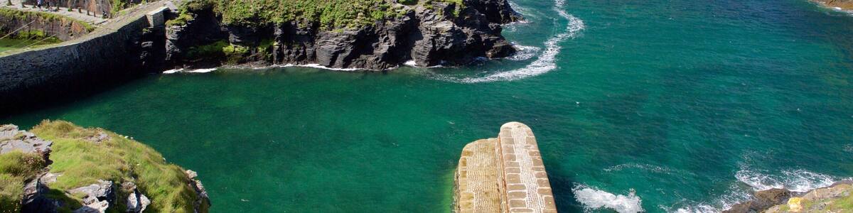 Boscastle featuring rocky coastline and general coastal views
