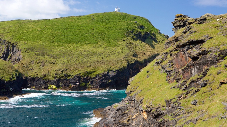 Boscastle showing general coastal views and rugged coastline