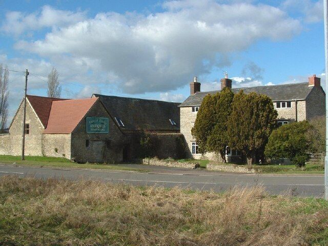 Barley Mow Farm Barley Mow Farm and the Antique Centre on the roundabout with the A43, A421 & B4031