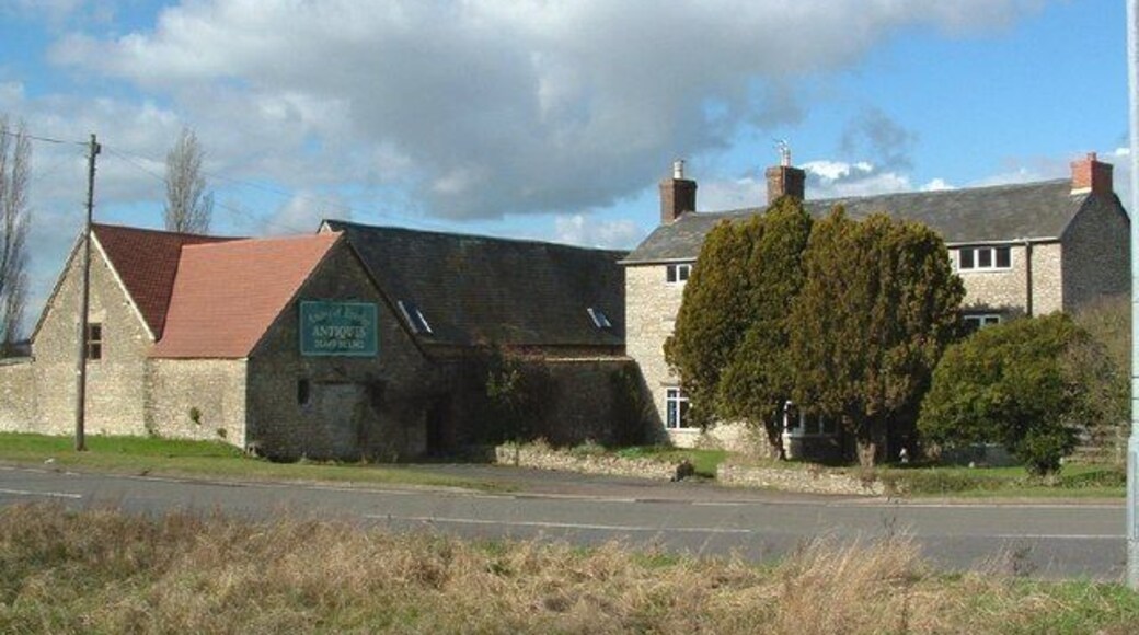 Barley Mow Farm Barley Mow Farm and the Antique Centre on the roundabout with the A43, A421 & B4031