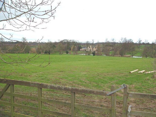 Fields to Rowler Manor View over fields with Rowler Manor in the background