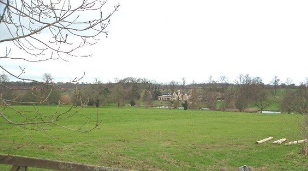 Fields to Rowler Manor View over fields with Rowler Manor in the background