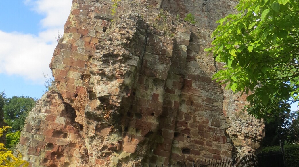Bridgnorth Castle, in Bridgnorth, Shropshire. Burned down in the English Civil War, it is now, like nearly all castles, little more than a derelict ruin.