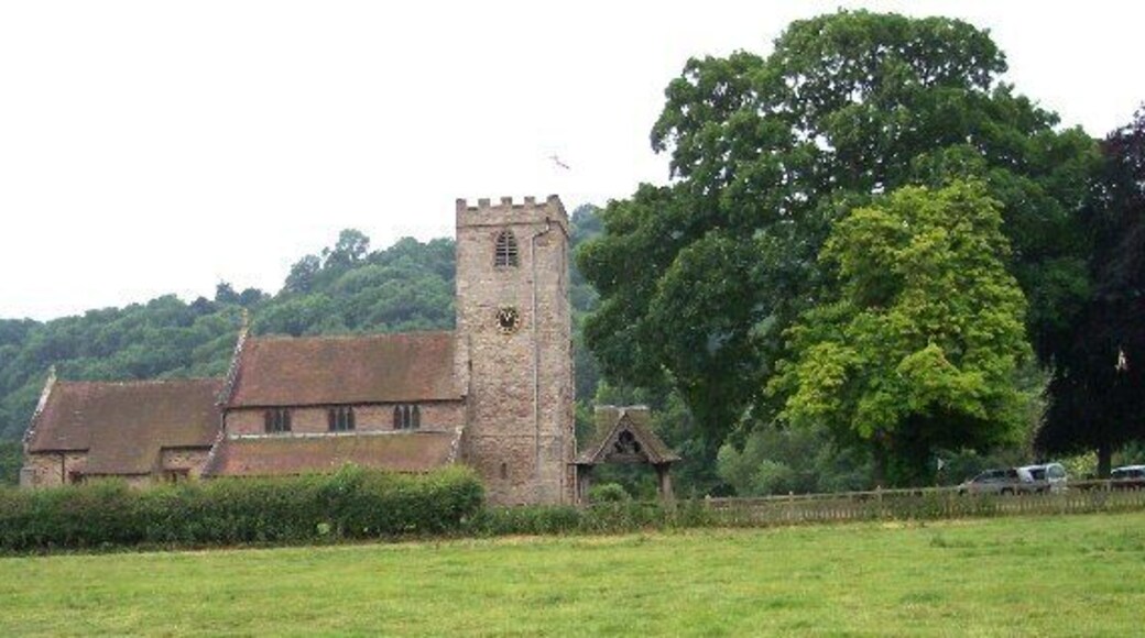 Morville Church. On the site of a Saxon Minster and later a Priory.