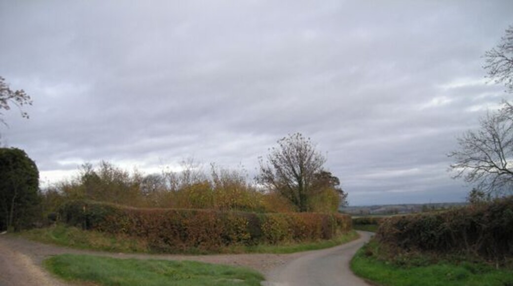 The lane past Holy Trinity Church, Wheathill