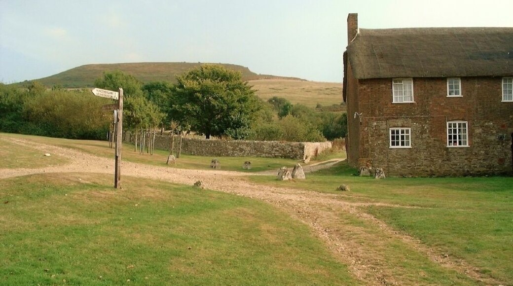 St Gabriel's Isolated cottage with Golden Cap in the background