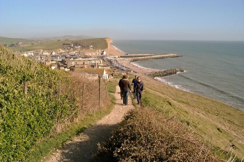 West Bay: Coast Path looking East