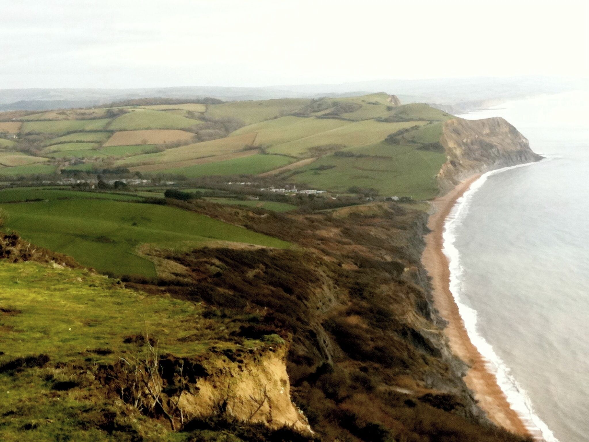 Highest point on England's South coast. Taken in Seatown, England