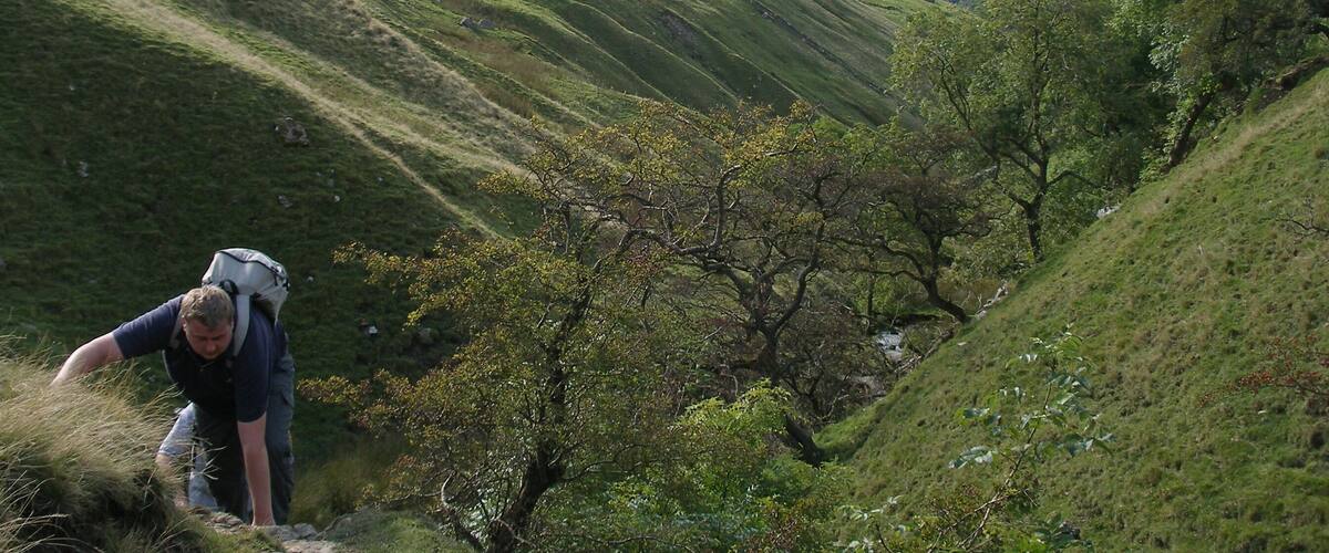 Buckden Beck The steep sided narrow valley tributary of Buckden Beck provides an excellent alternative to the ascent of Buckden Pike.