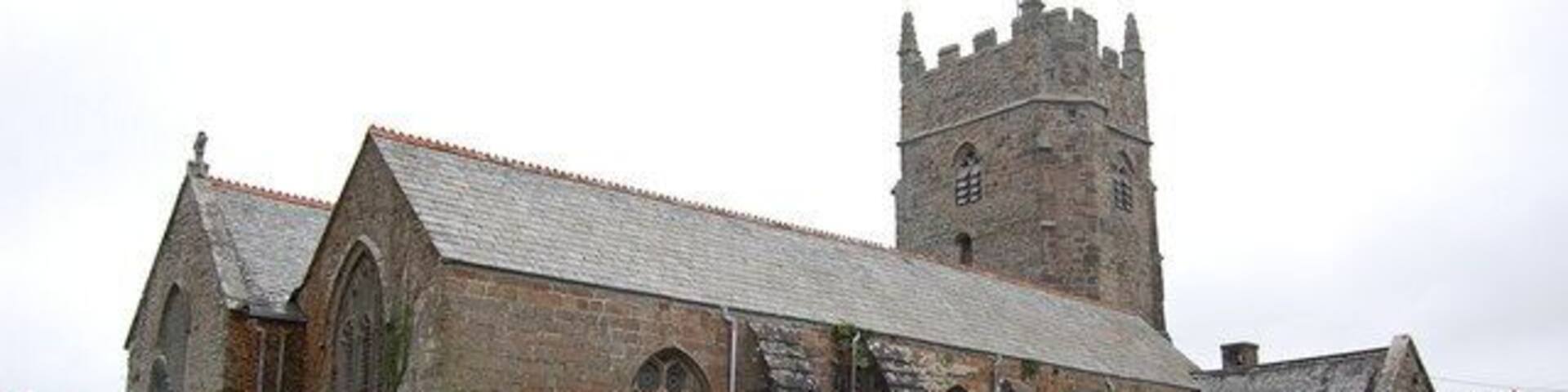 St Marwenna's parish church, Marhamchurch, Cornwall, seen from the northeast