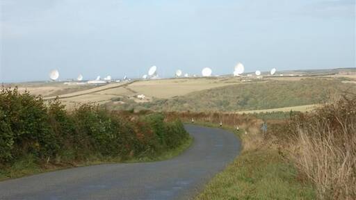 Minor Road A view of the road between Stibb and Coombe, looking towards Morwenstow radio station.