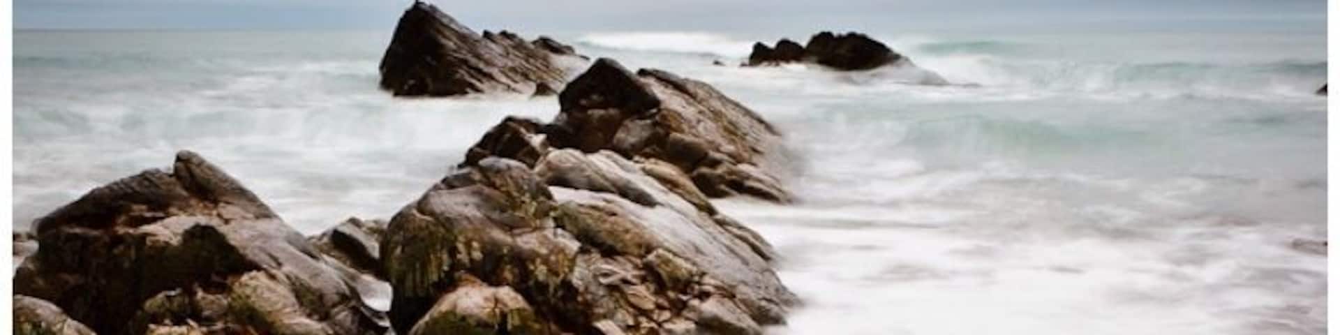 Widemouth bay in Cornwall, Uk is a lovely beach for swimming, surfing and photography ;-)