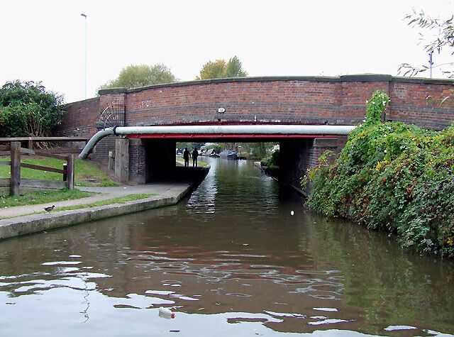 Bridge No 32, Horninglow, Staffordshire Trent and Mersey Canal at Burton-on-Trent. The bridge carries Horninglow Road (A511).The remaining small area of Horninglow basin is just beyond the bridge.