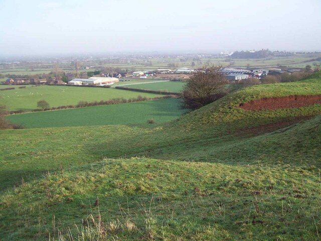 Fauld Industrial Estate From Stonepit Hills Tutbury Castle can be seen in the distance