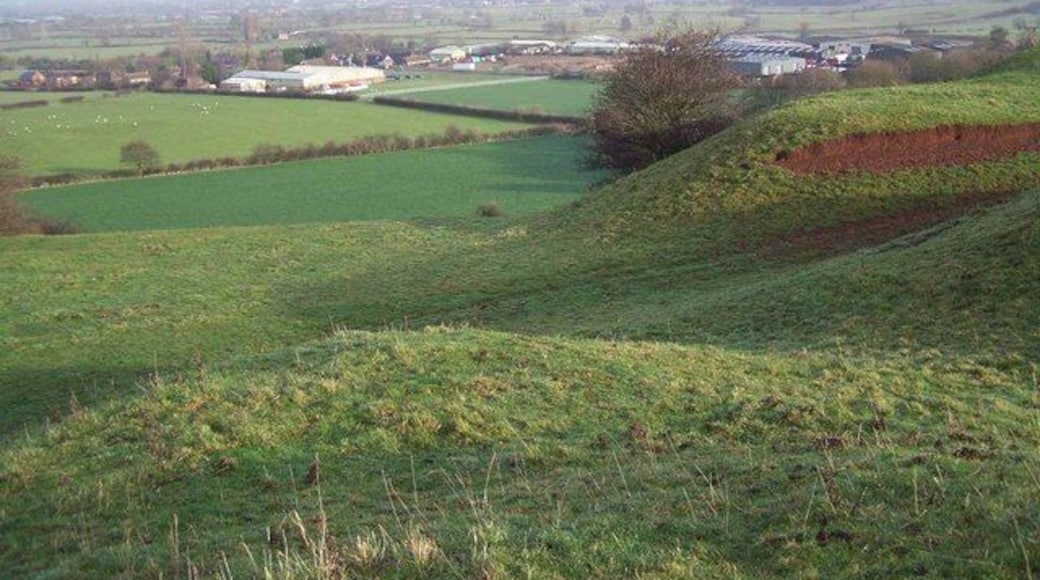 Fauld Industrial Estate From Stonepit Hills Tutbury Castle can be seen in the distance