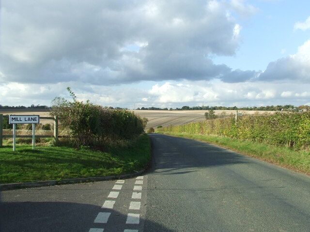 Distant fields Country view near to Rattlesden Suffolk.