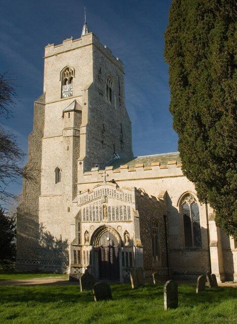 Church of St Peter & St Paul in Bardwell, Suffolk, England. A Grade I listed medieval church.