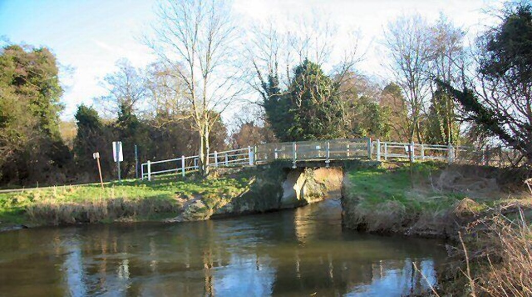 Farthing Bridge, Icklingham The River Lark was navigable until about a hundred years ago. Here at Icklingham the width of the river allowed barges to turn around.