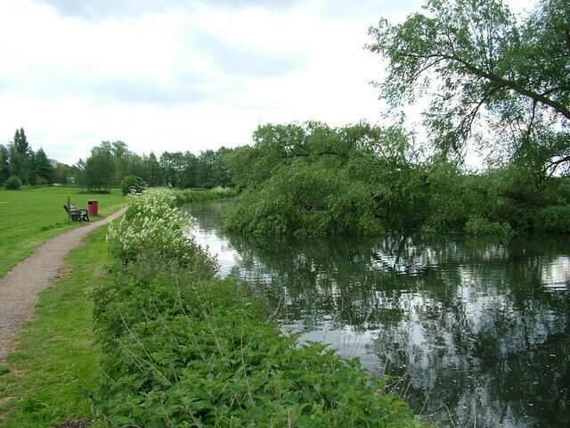 Fallen tree nearly blocks the river Lark Around 1890 the River Lark was used by large barges right through Mildenhall and on to Bury St. Edmunds. But this fallen tree currently narrows the channel to just enough for a canoe or rowing boat. Though surprisingly this excellent facility does not seem to be used for recreational boating.
