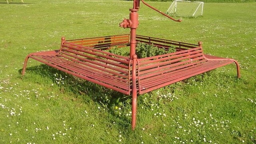 Redundant Water Pump The old water pump on Beyton Green now forms an interesting centre piece to a set of benches.