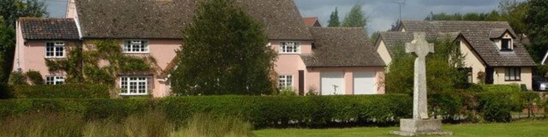 Village houses in Hessett Just across The Street from the churchyard.