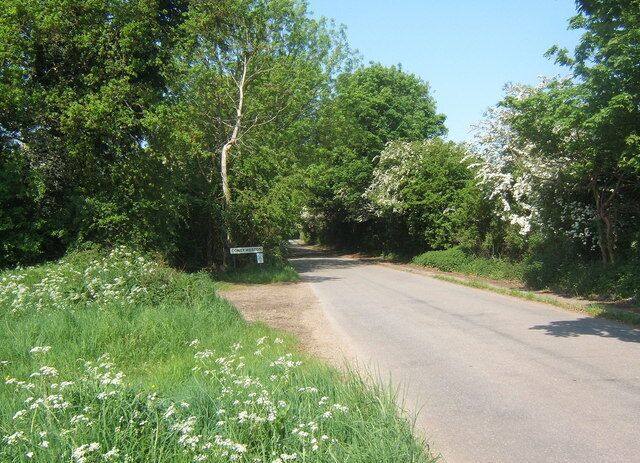 Lane entering Coney Weston from the east