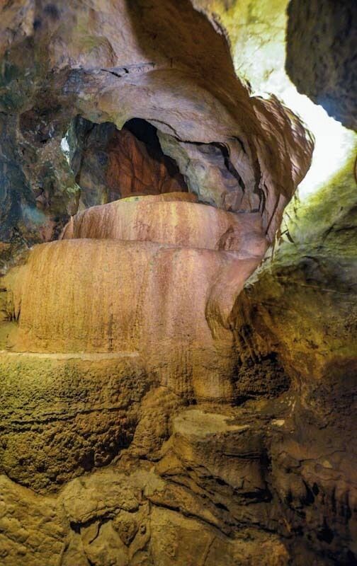 Inside Goughs Cave at Cheddar Gorge.