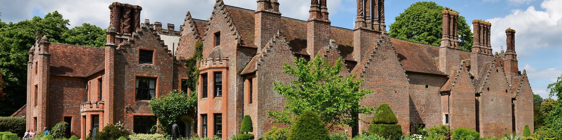 Chenies Manor House, a c15th and c16th brick building in Buckinghamshire.