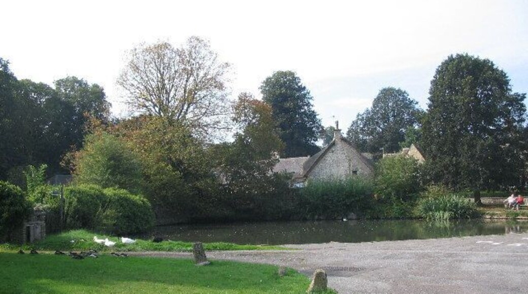 Duckpond at Biddestone. A view of the duckpond at Biddestone.