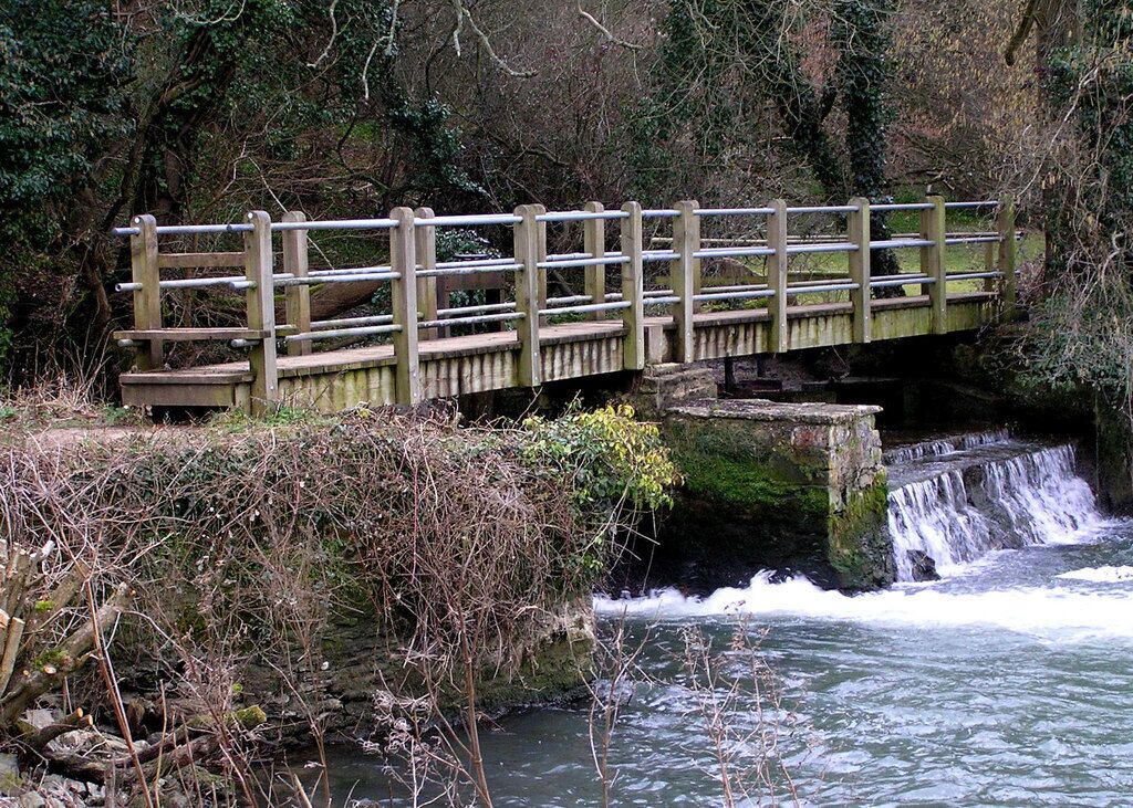 Bridge and Sluice over the By Brook This is on the footpath close to Ford
