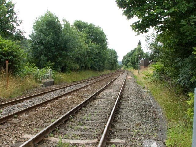 Railway South from Marshbrook The railway runs south to Craven Arms.