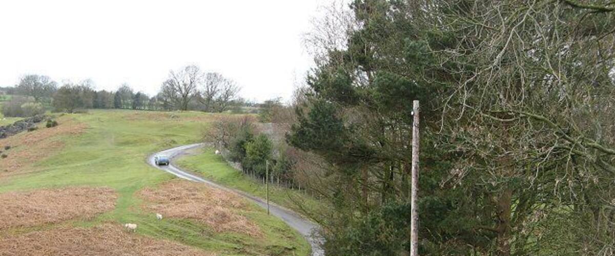 Womerton Unfenced road on the edge of the common grazings of the Long Mynd.