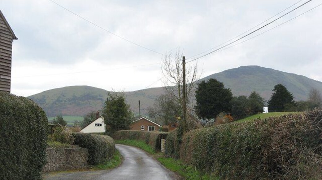 Lower Wood Scattered community near All Stretton. Caer Caradoc in the background.