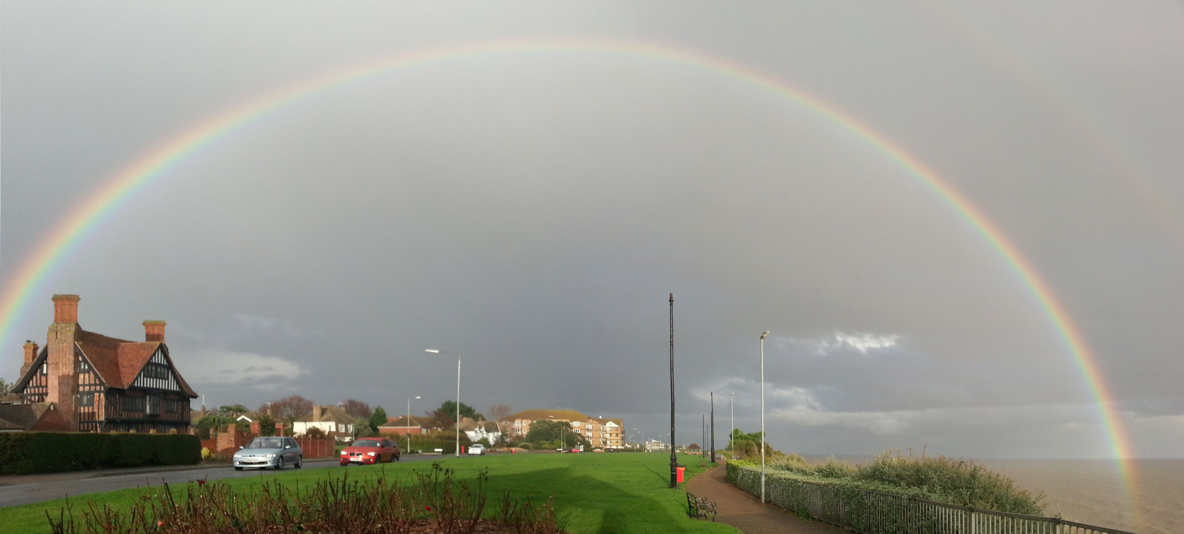 Full rainbow taken in Clacton-On-Sea in Essex UK