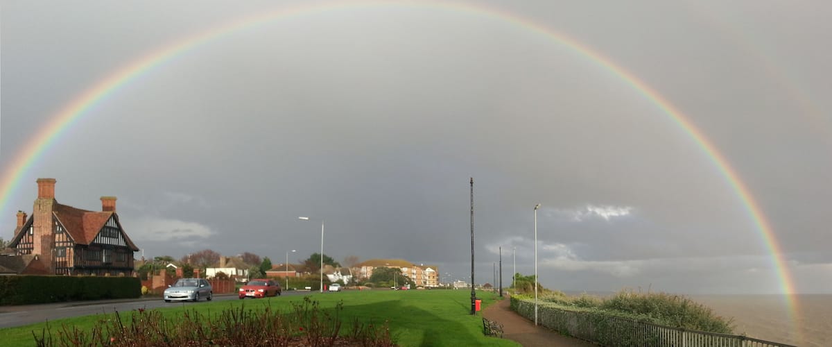 Full rainbow taken in Clacton-On-Sea in Essex UK