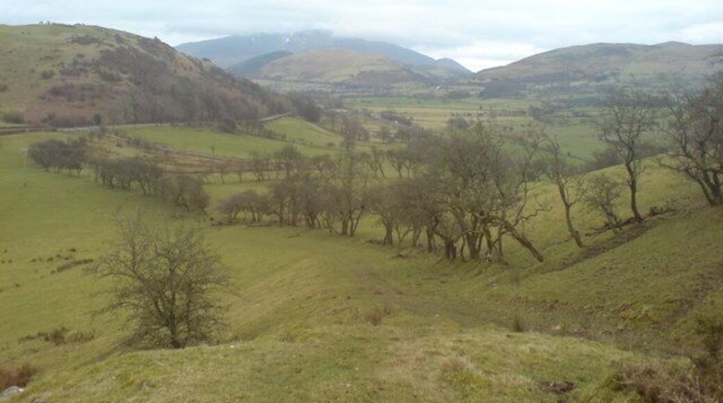 Looking out from the footpath to Cockermouth Looking East, with Sale Fell and Lambfoot in the background