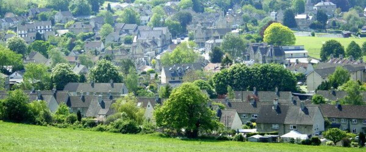 Box from Quarry Hill Box is a village surrounded by limestone, the only way out is up or along the By Brook. Even the railway had to go through.