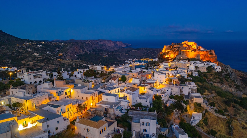 Chora and the castle on Kythira island, Greece