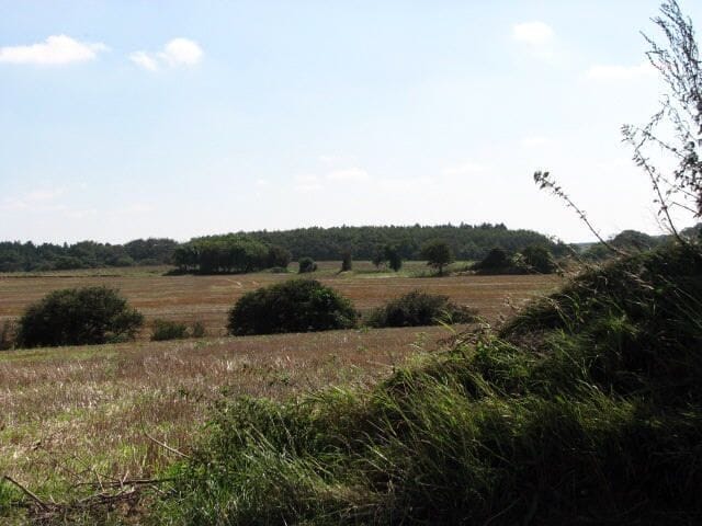 View south across farmland from Hungry Hill