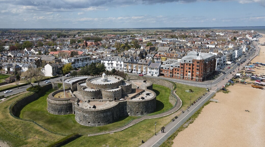 Deal castle Kent UK drone aerial view