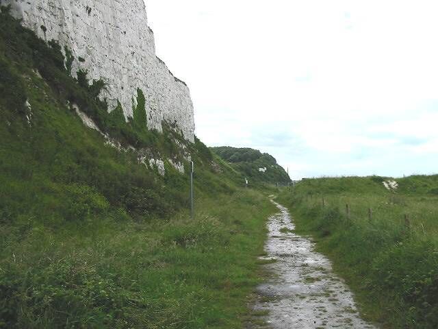 Path below the cliffs, Kingsdown